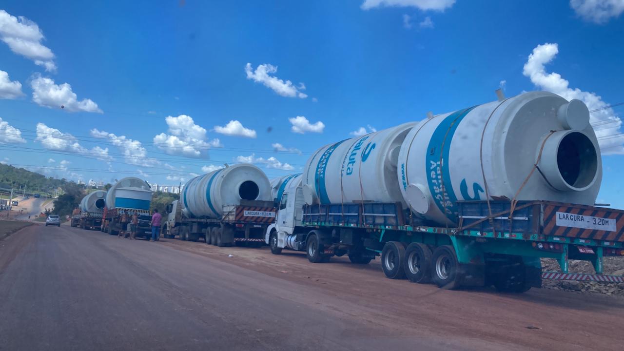 Transporte de Sistema de Tratamento de Esgoto